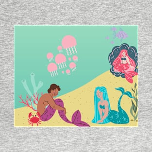 Merpeople Under the Sea T-Shirt